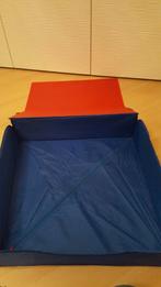 Box met deksel - Blauw/Rood, Ophalen of Verzenden, Zo goed als nieuw, Rechthoekig