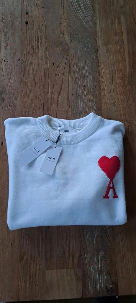 Sweater Ami Paris, Kleding | Heren, Truien en Vesten, Zo goed als nieuw, Maat 48/50 (M), Wit, Ophalen of Verzenden