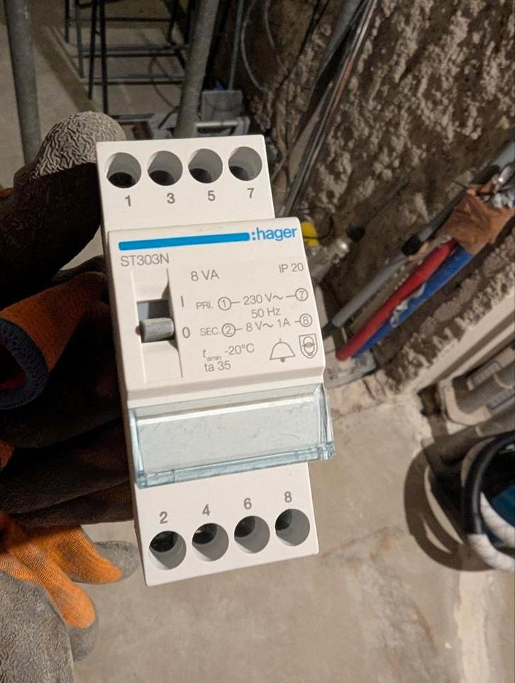 Hager ST303N Deurbel Transformator, Doe-het-zelf en Verbouw, Elektra en Kabels, Gebruikt, Overige typen, Ophalen of Verzenden