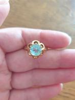 Mooie goud 14 karaat ring met aquamarijn, Sieraden, Tassen en Uiterlijk, Antieke sieraden, Verzenden, Goud, Ring
