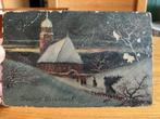 Oude kerstkaart 1910, Verzamelen, Ansichtkaarten | Themakaarten, Verzenden, Voor 1920, Gelopen, Feest(dag)