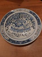 Delfts blauw bord geboorte Juliana 1909, Antiek en Kunst, Antiek | Wandborden en Tegels, Ophalen of Verzenden