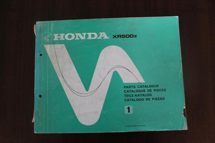 Honda XR500Z 1978 motorcycle parts catalogue XR500 Z katalog, Motoren, Handleidingen en Instructieboekjes, Honda, Ophalen of Verzenden