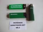 Heineken aansteker set (nr.5) 3 stuks, Verzamelen, Ophalen of Verzenden, Nieuw, Overige typen, Heineken