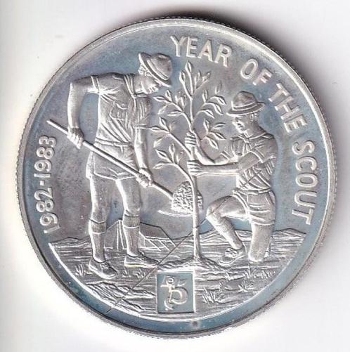 Ghana, 50 Cedis, 1982/83, zilver, Postzegels en Munten, Munten | Afrika, Losse munt, Overige landen, Zilver, Ophalen of Verzenden