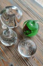 4 x Kristal Glazen bollen presse- papier, Verzenden