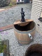 Eiken tonnen water ornament, Tuin en Terras, Ophalen, Gebruikt, 150 liter of meer, Met pomp