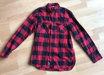 Rood zwart geblokte houthakkersblouse maat 170 beschikbaar voor biedingen