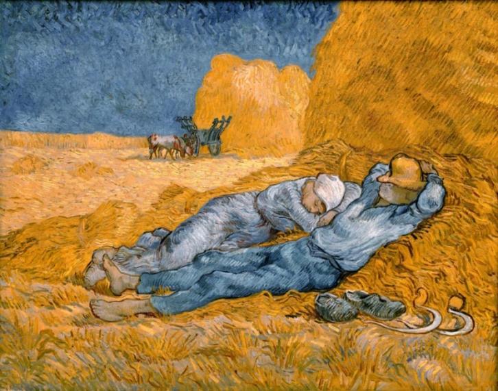 Middagrust - Vincent van Gogh - 1890-'91, Antiek en Kunst, Kunst | Schilderijen | Klassiek, Verzenden