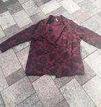 Bordeaux rode blazer met zwarte bloemen, Maat 46/48 (XL) of groter, Ophalen of Verzenden, Zo goed als nieuw, Jasje