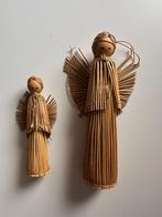 Vintage rieten stro kerst hangers ~ Engelen, Ophalen of Verzenden, Gebruikt
