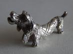 Miniatuur zilver DZ11 hond teckel zilveren miniaturen, Zilver, Verzenden