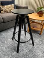 Ikea Dalfred kruk zwart (pianokruk/barkruk/plantenkrukje), 60 tot 90 cm, In hoogte verstelbaar, Ophalen of Verzenden, Zo goed als nieuw