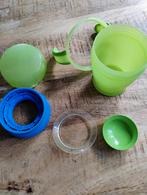 360 Kiddyboo anti-knoeibeker – lime/azuurblauw, Ophalen of Verzenden, Zo goed als nieuw, Overige typen