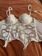 Luxe corset met baleinen. Maat 85B, Ophalen of Verzenden, Beige, Body of Korset