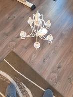 Witte kroonluchter met 5 armen, Huis en Inrichting, Lampen | Kroonluchters, Ophalen, Zo goed als nieuw, Metaal, Klassiek