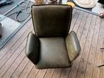 Groene fauteuil ecoleer zgan, Huis en Inrichting, Fauteuils, Ophalen, Zo goed als nieuw, 75 tot 100 cm, Leer