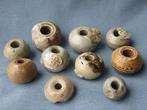 Middeleeuwen . spinstenen in steengoed - ca. 1500 - bodemvon, Ophalen of Verzenden