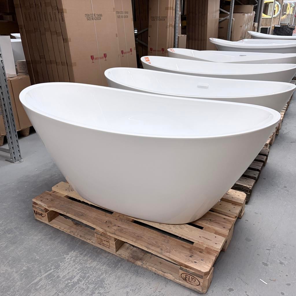 OP=OP Sanitair, Badkuip, Vrijstaand, Overloop, 158cm, nr210, Ophalen of Verzenden, Nieuw