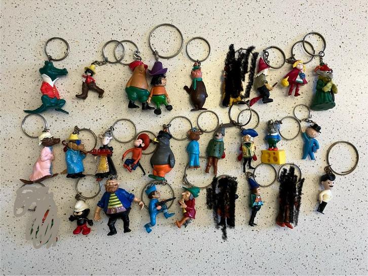 Partij vintage sleutelhangers jaren 60/70, Verzamelen, Sleutelhangers, Gebruikt, Overige typen, Ophalen of Verzenden