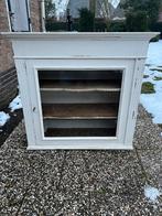 Antieke kast met glazen deur, Ophalen, Met plank(en), Gebruikt, 50 tot 100 cm