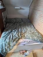 Herdla Ikea bed, Huis en Inrichting, Slaapkamer | Bedden, 210 cm, 140 cm, Wit, Zo goed als nieuw