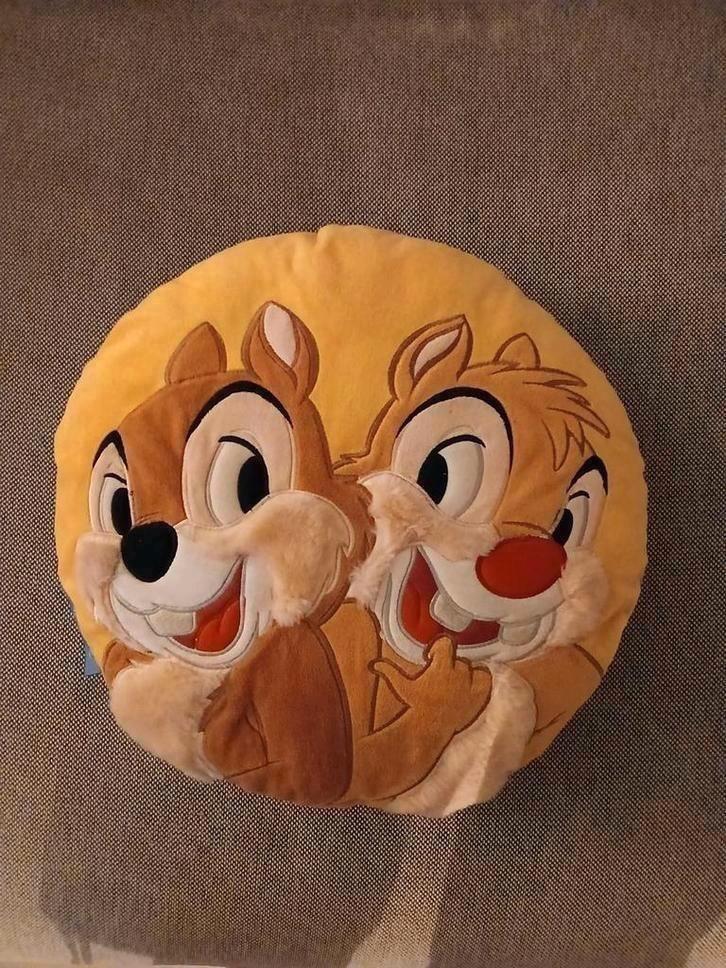 Disneyland Knabbel & Babbel Kussen - 2x Trouble, Huis en Inrichting, Woonaccessoires | Kussens, Zo goed als nieuw, Geel, Rond