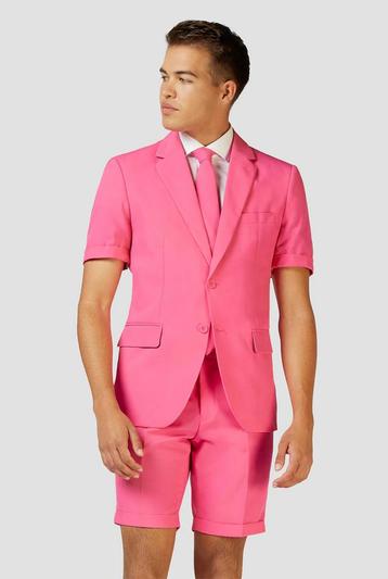 Opposuits roze Kostuum met Korte Mouwen, maat 48 beschikbaar voor biedingen