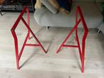 IKEA lerberg schragen / poten - rood, Ophalen, Tafelpoot, Gebruikt, 50 tot 100 cm
