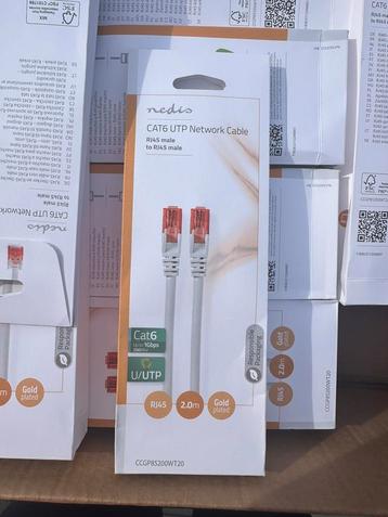 37x Nedis netwerkkabels cat6 utp CCGP85200WT20 beschikbaar voor biedingen