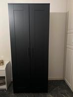 Zwarte Kledingkast met Deuren, Huis en Inrichting, Kasten | Kledingkasten, Overige materialen, Gebruikt, 150 tot 200 cm, 50 tot 100 cm