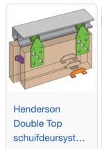 dubbele schuifdeur HENDERSON DOUBLE TOP SYSTEEM, Ophalen, Binnendeur, Zo goed als nieuw, Schuifdeur