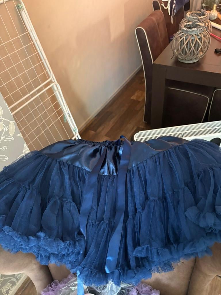 Blauwe Tule Rok - Feestelijk en Fluffy!, Blauw, Maat 46/48 (XL) of groter, Ophalen of Verzenden, Zo goed als nieuw