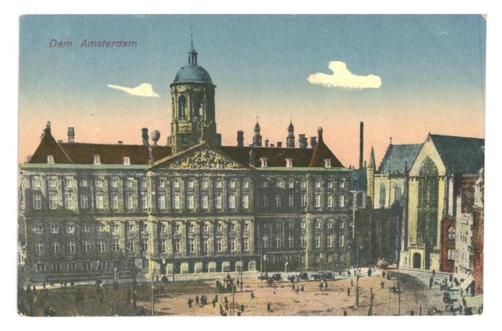 979415 Amsterdam Dam Nette oude kaart Onbeschreven, Verzamelen, Ansichtkaarten | Nederland, Ongelopen, Noord-Holland, Ophalen of Verzenden