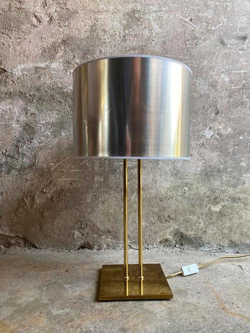 Dijkstra messing schemerlamp, jaren 80, Huis en Inrichting, Lampen | Tafellampen, Gebruikt, 50 tot 75 cm, Kunststof, Metaal, Ophalen of Verzenden