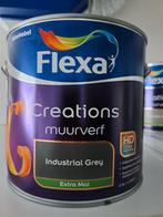Flexa Creations Muurverf - Industrial Grey (1.25 l), Doe-het-zelf en Verbouw, Verf, Beits en Lak, Ophalen, Gebruikt, Verf, Grijs