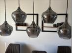 Light & Living Hanglamp Rakel Brons - 5 x E27 - 104 cm breed, Ophalen, Gebruikt, Glas, Minder dan 50 cm