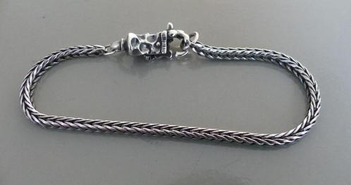Trollbeads ZILVEREN ARMBAND met VERFTUBE SLOT, 19 cm, Sieraden, Tassen en Uiterlijk, Armbanden, Zo goed als nieuw, Zilver, Zilver
