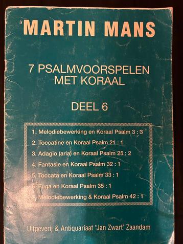 Martin Mans - Psalmvoorspelen Deel 6 beschikbaar voor biedingen
