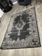 Vloerkleed zwart/grijs vintage 1.60 -2.30, Huis en Inrichting, Stoffering | Tapijten en Kleden, Ophalen, Zo goed als nieuw