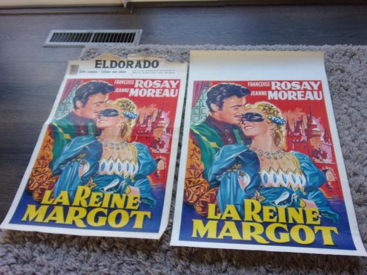 1954 FILMPOSTER LA REINE MARGOT/JEANNE MOREAU, Verzamelen, Film en Tv, Gebruikt, Film, Poster, Ophalen