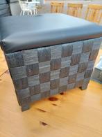 poef voetenbankje poefje opbergmand, Huis en Inrichting, Hout, Minder dan 50 cm, Vierkant, Nieuw