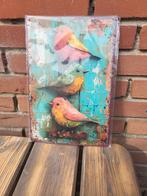 Metalen wandbord vogels, Tuin en Terras, Tuinwanddecoratie, Ophalen of Verzenden, Nieuw