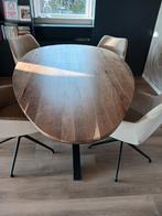 Eettafel ovaal / druppel mango hout met stalen poot / frame, Huis en Inrichting, Tafels | Eettafels, Ophalen, 100 tot 150 cm, 200 cm of meer