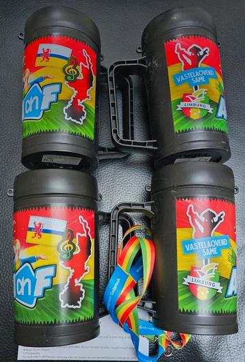 Albert Heijn bierpul carnaval Limburg 4st NIEUW 🍺🔴🟡🟢🍺   beschikbaar voor biedingen