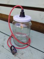 lamp van pindakaaspot fitting e14, Ophalen of Verzenden, Zo goed als nieuw, Glas, Minder dan 50 cm