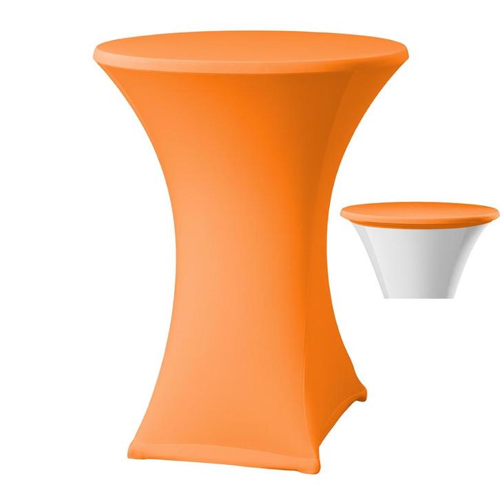 Statafelhoes samba rond met topcover oranje, Huis en Inrichting, Tafelkleden, Nieuw, Rond, Ophalen of Verzenden
