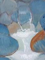Landschap water,rotsen,bomen 20e eeuw Stijl Leo Gestel, Antiek en Kunst, Verzenden