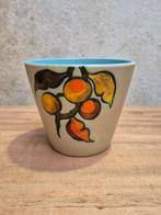 Flora Gouda Holland Bloempot decor Aster., Antiek en Kunst, Antiek | Keramiek en Aardewerk, Ophalen of Verzenden