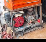 Lucht compressor benzine honda motor, 100 liter of meer, Ophalen of Verzenden, Zo goed als nieuw